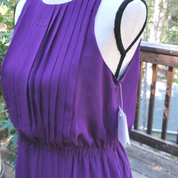 NWT Jessica Simpson Purple Pleated Dress - Picture 6 of 13